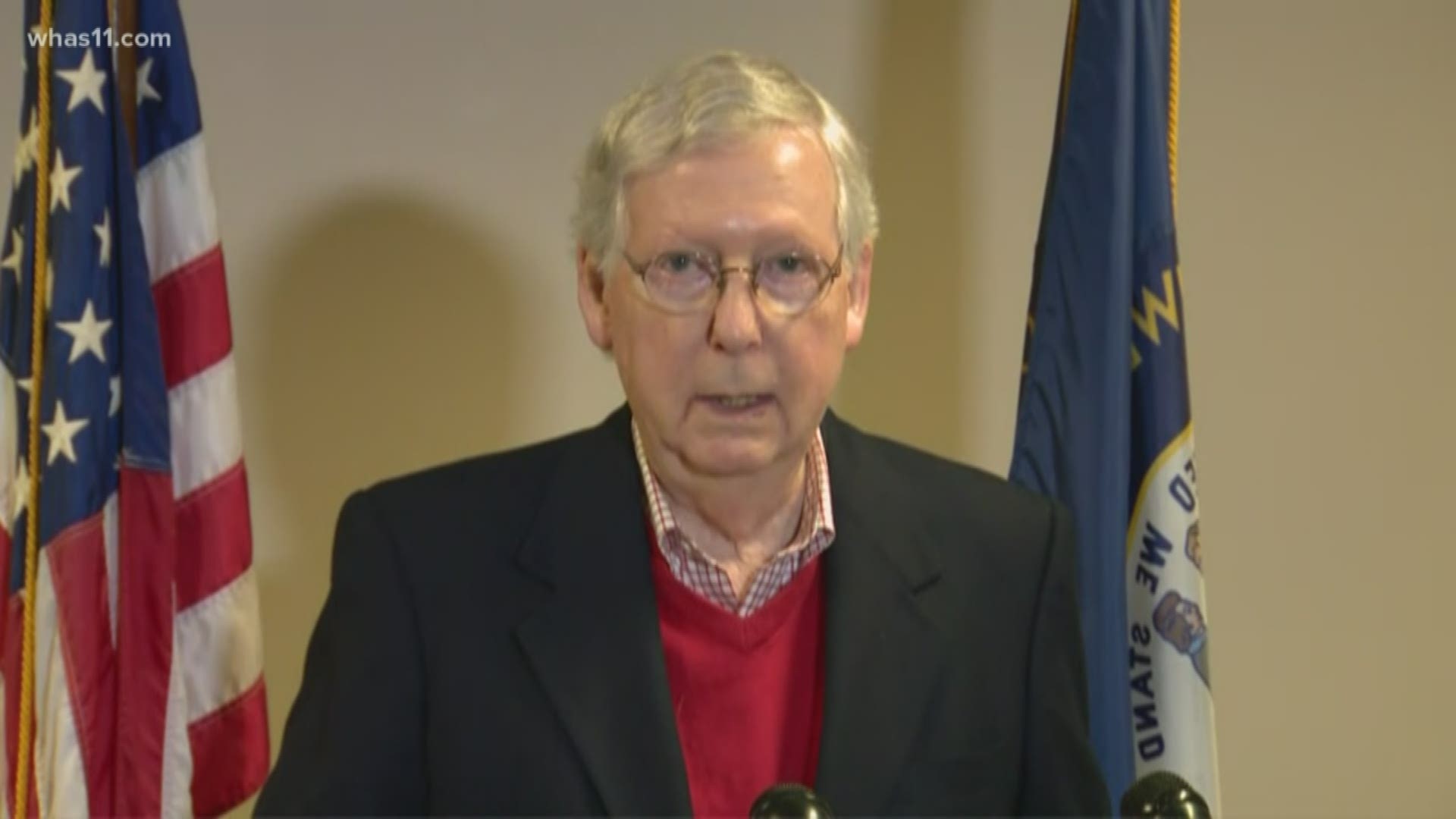 Senate Majority Leader Mitch McConnell talked about funding in the Commonwealth among other subjects.