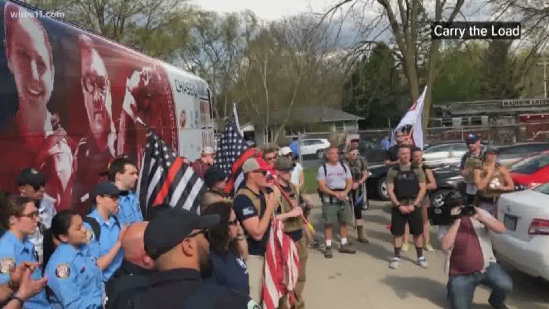 A 3,900-mile journey made by military veterans and first responders made a stop in Louisville.