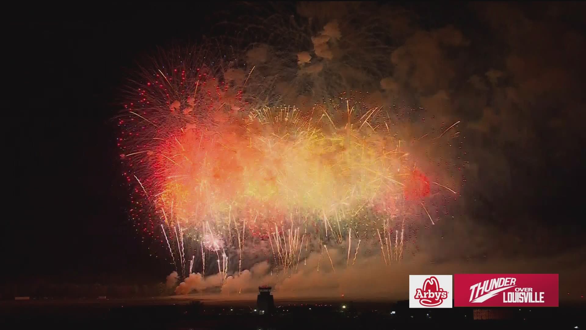 Finale to the 2021 Thunder Over Louisville fireworks display.