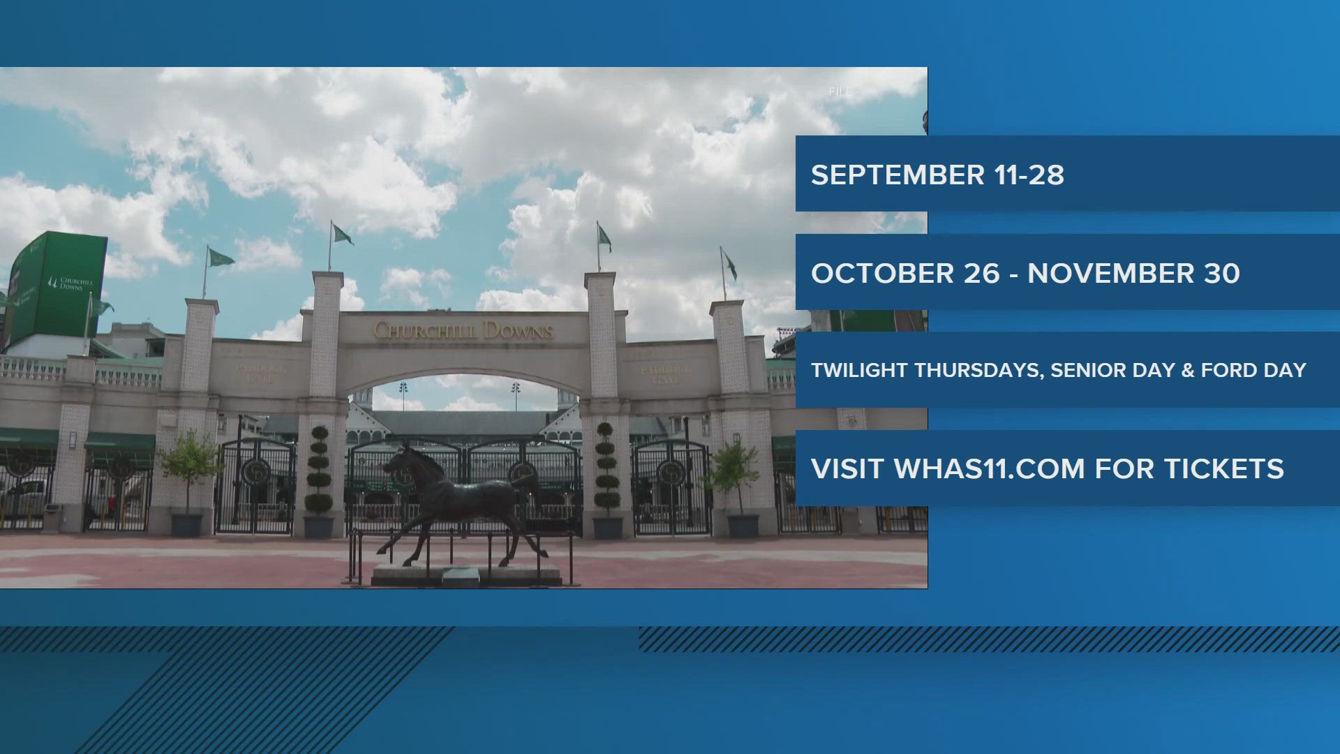 The event runs for 14 days in September, then again in October and November.