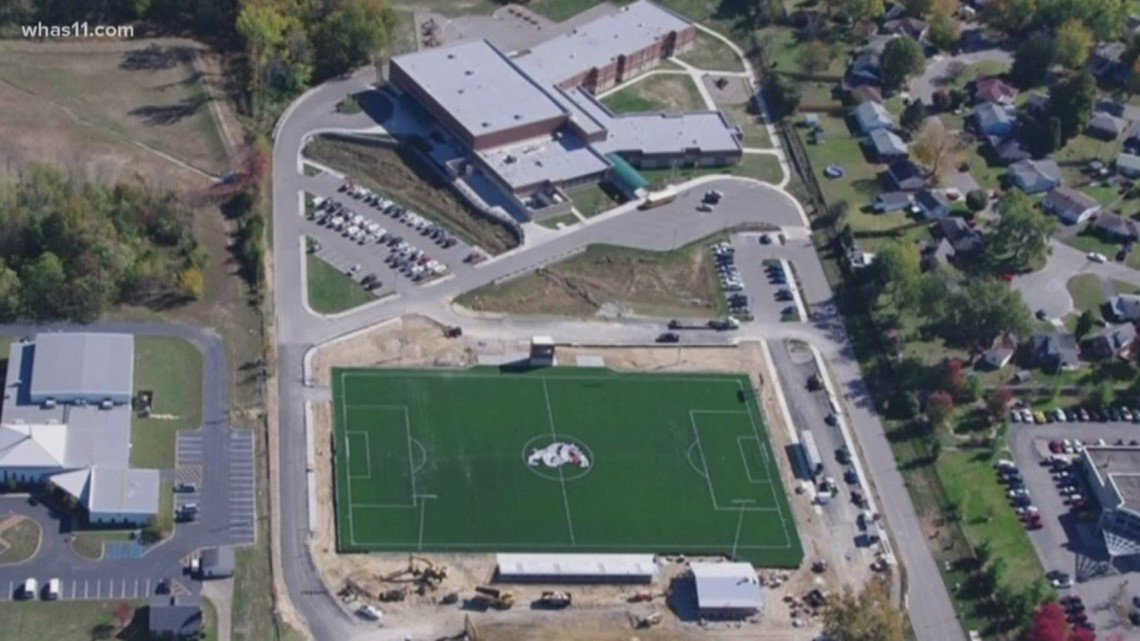 New Albany HS soccer players get a kick out their new field