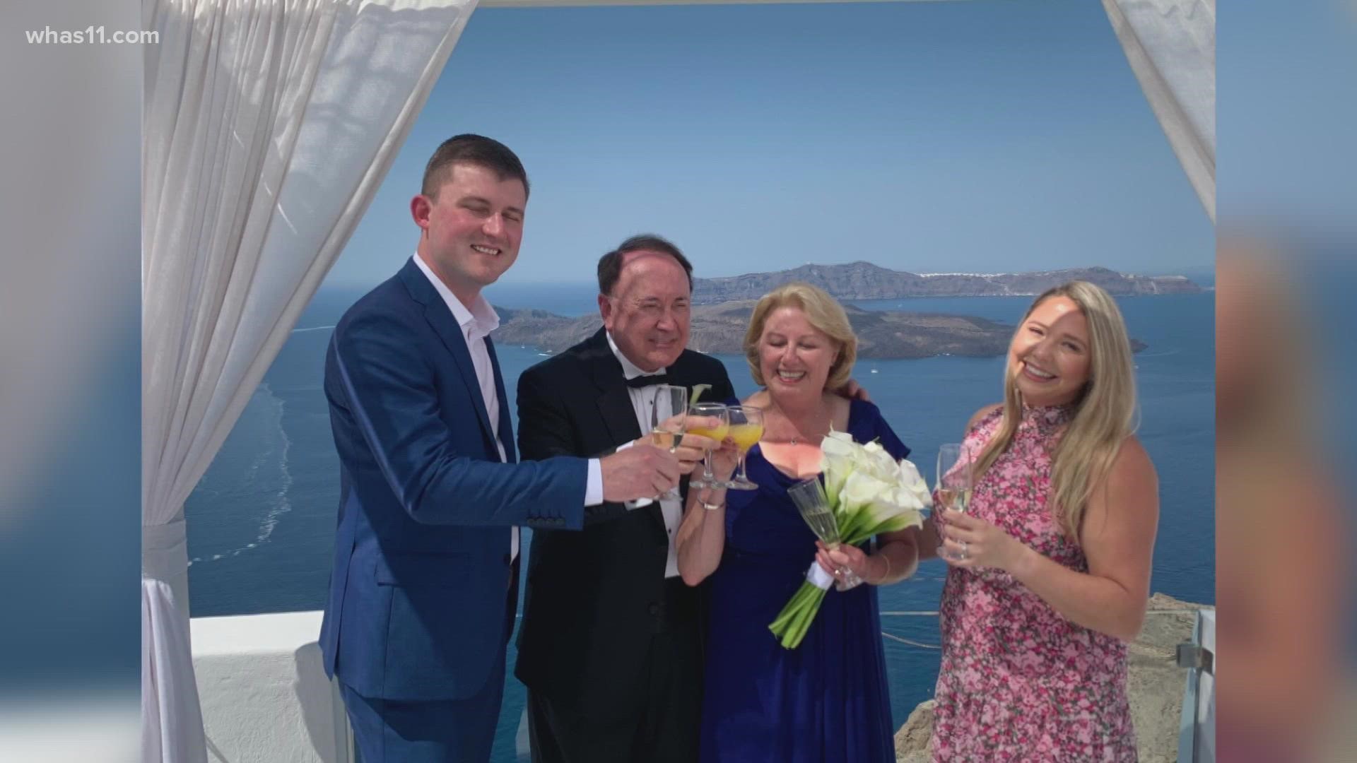 Congratulations to our very own Reed Yadon, who married his wife Jackie in Santorini, Greece today.