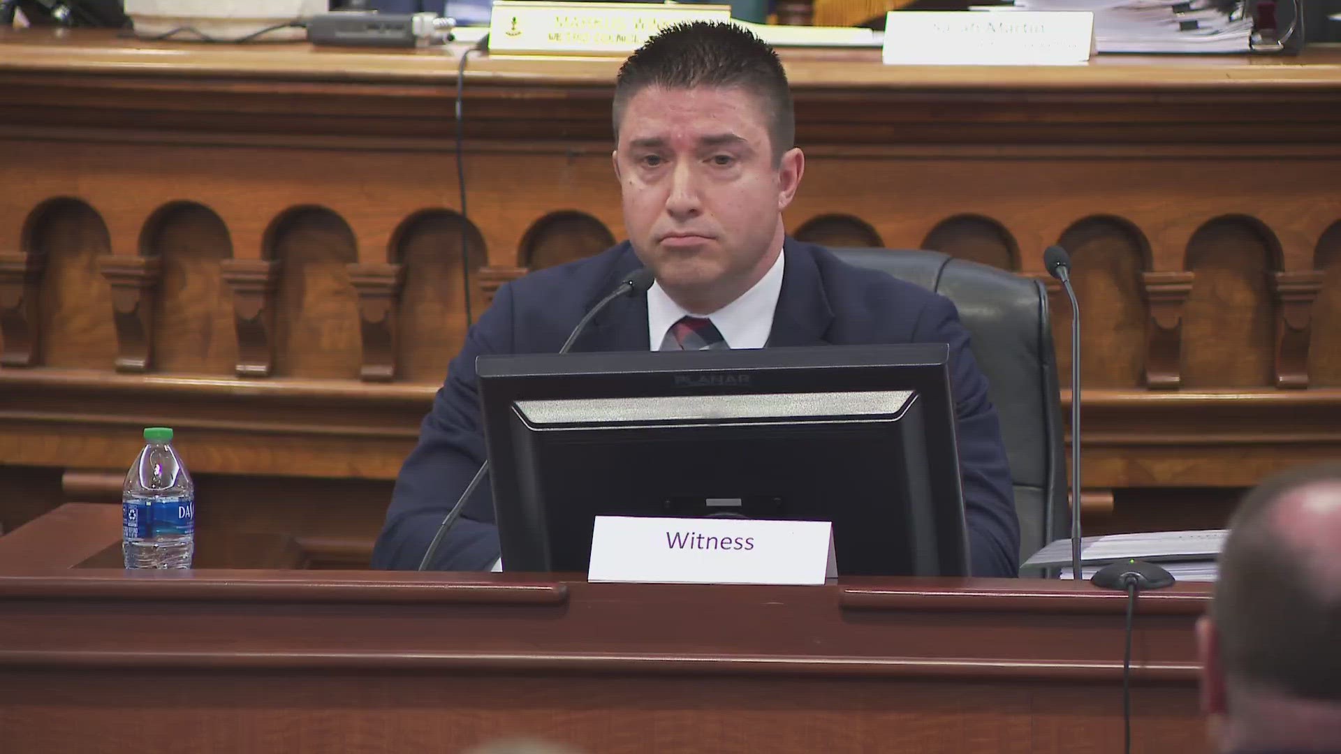 Metro Councilman Anthony Piagentini has already been found guilty of ethics violations was called to testify in his own removal trial before the full council.