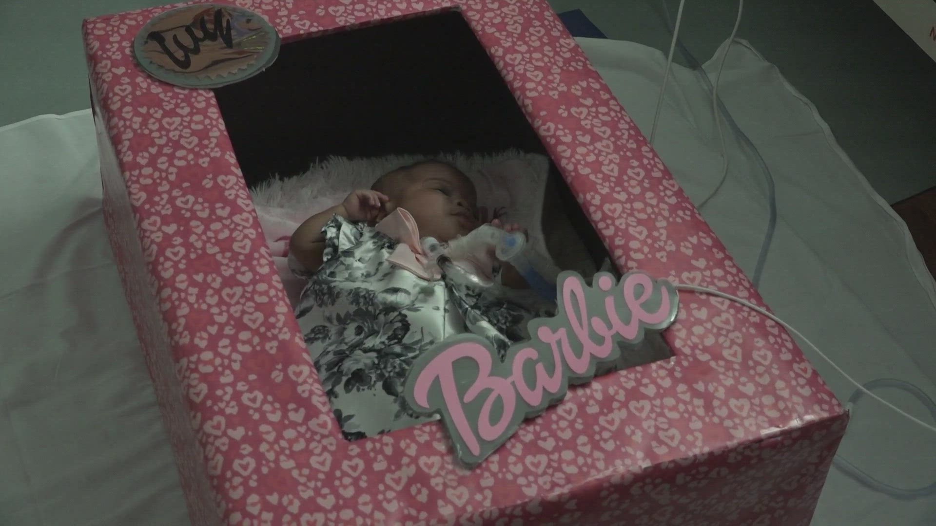 Louisville nurse builds Barbie-themed box for NICU baby