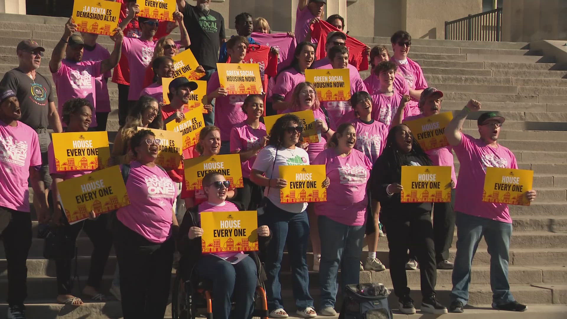 The Louisville nonprofit joined other organizations on Thursday across the country for what's being called the "Housing Day of Action."