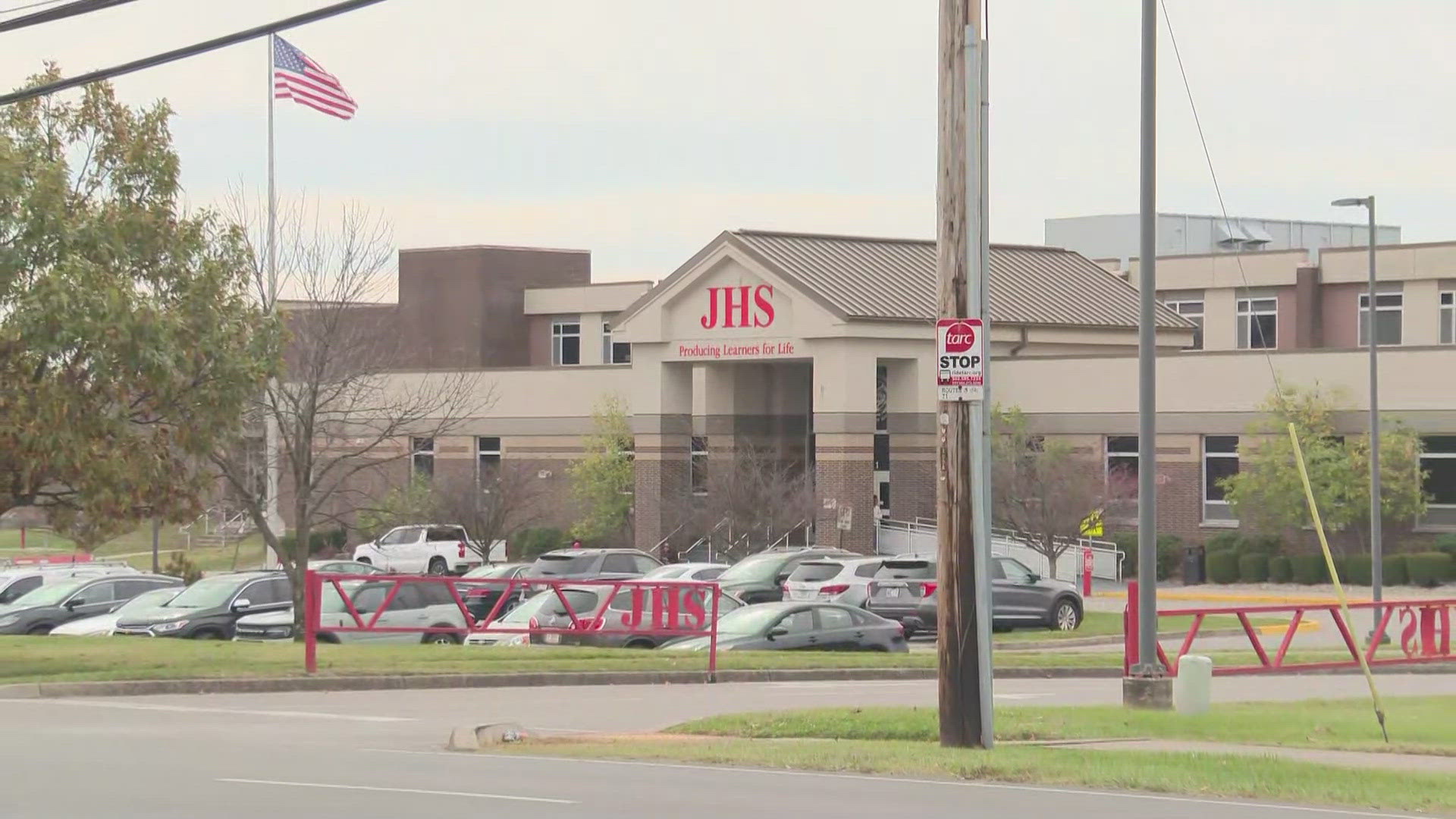 Students at Jeffersonville High School were dismissed early on Wednesday after officials said a sewer line is in danger of collapsing.