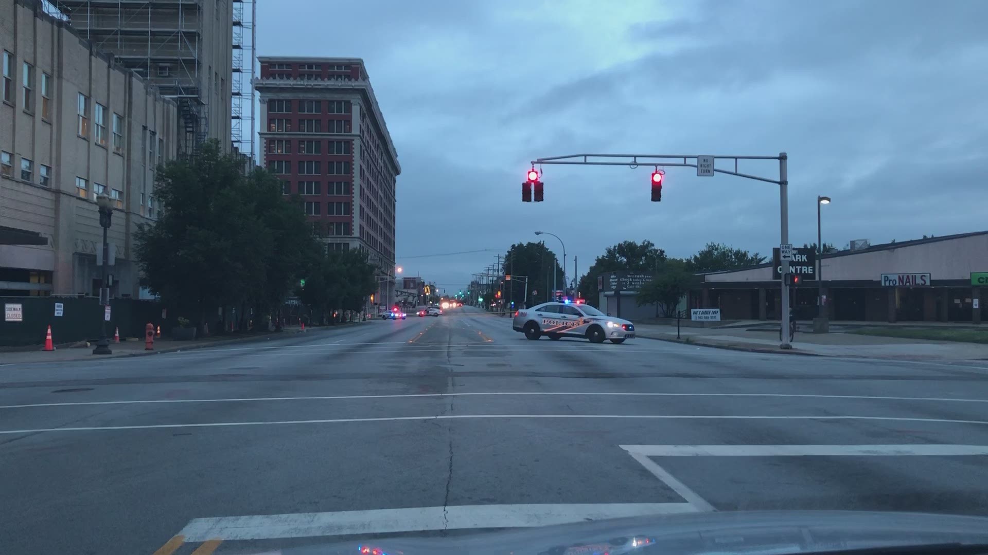 A crash early Friday morning caused some traffic lights to go out downtown.