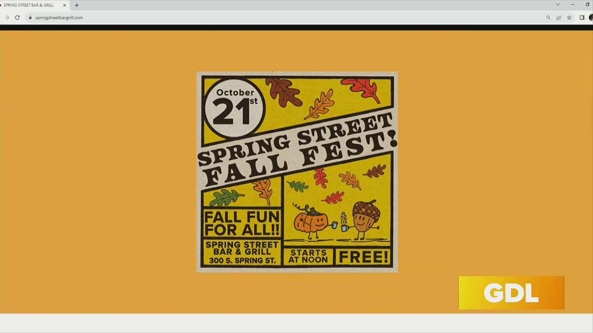 GDL: Spring Street Fall Festival is Happening this Saturday!