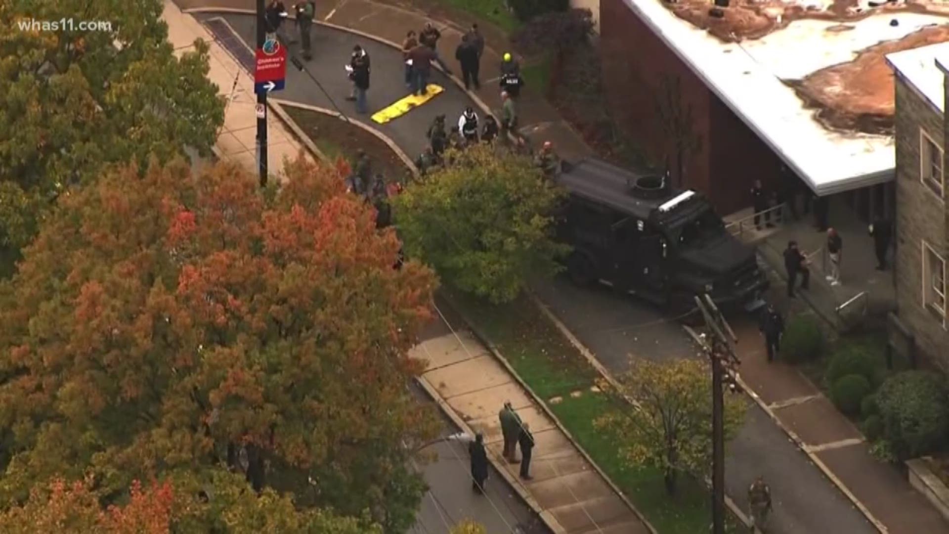 A show of solidarity Saturday night for the city of Pittsburgh and for the 11 people killed while attending a ceremony at a synagogue Saturday morning.