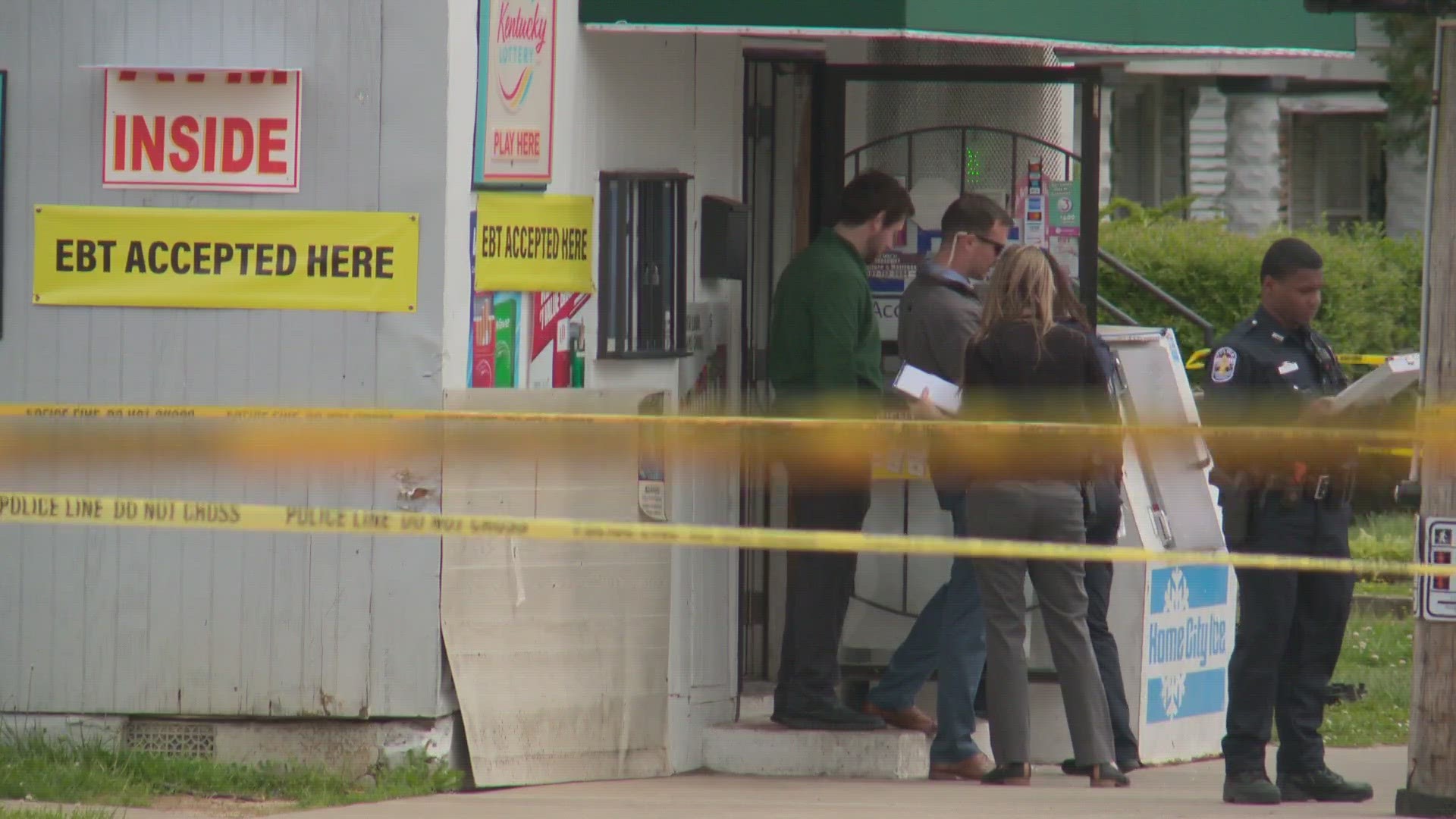 Officers found a man suffering from multiple gunshot wounds Tuesday afternoon inside a corner store.