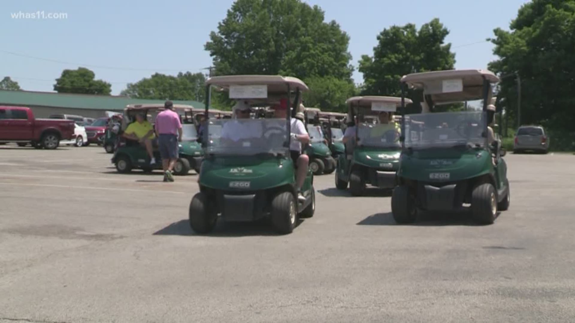 24 teams hit the links at Jeffersonville's Elk Run Golf Club for the 5th annual Ted Throckmorton Crusade Golf Tournament.