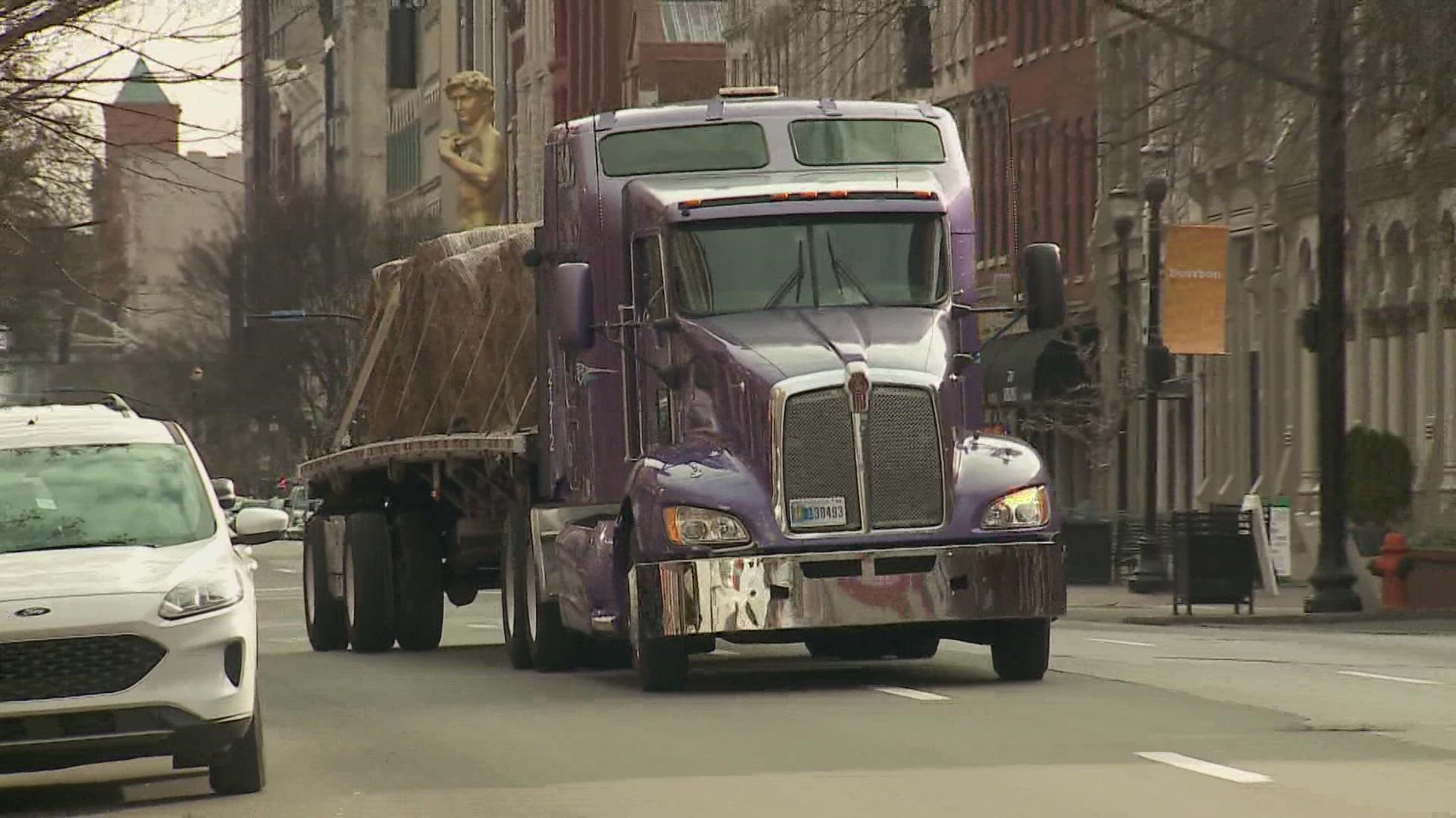 They purchased the hay from Shelby County farmers with the help of a large donation of money.