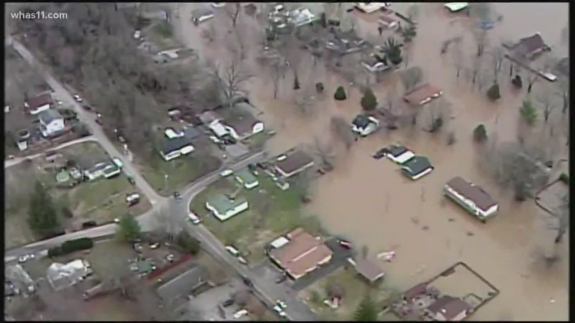 Indiana Governor Eric Holcomb spent the day in Utica and other parts of Southern Indiana for a tour of the flood damage.