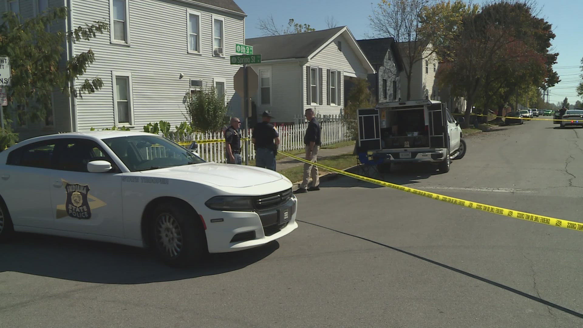 One of the troopers reassured worried neighbors about the recent gun violence.