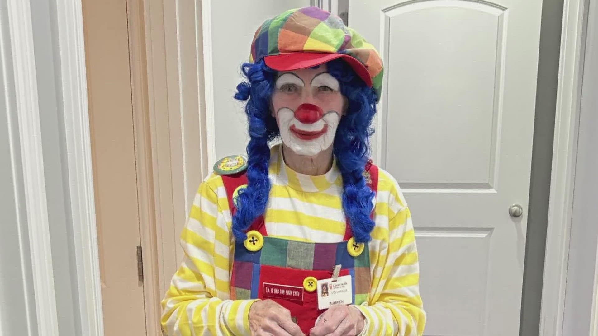 Meet Bumpkin the Clown, otherwise known as almost 98-year-old Norma Bridges, and she's also WHAS11 meteorologist Ben Pine's grandma.