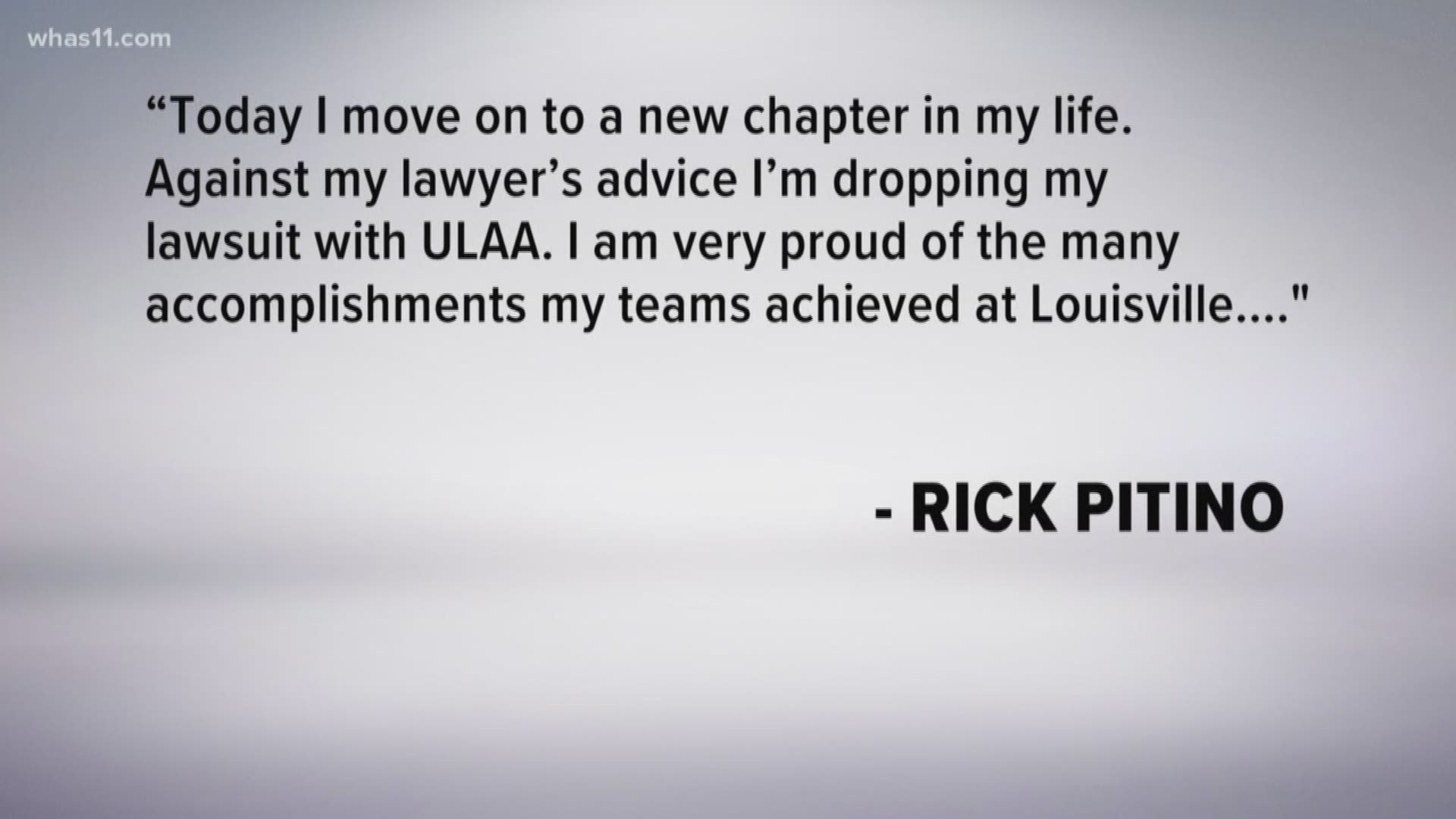 No money changes hands and Rick Pitino can say he resigned.