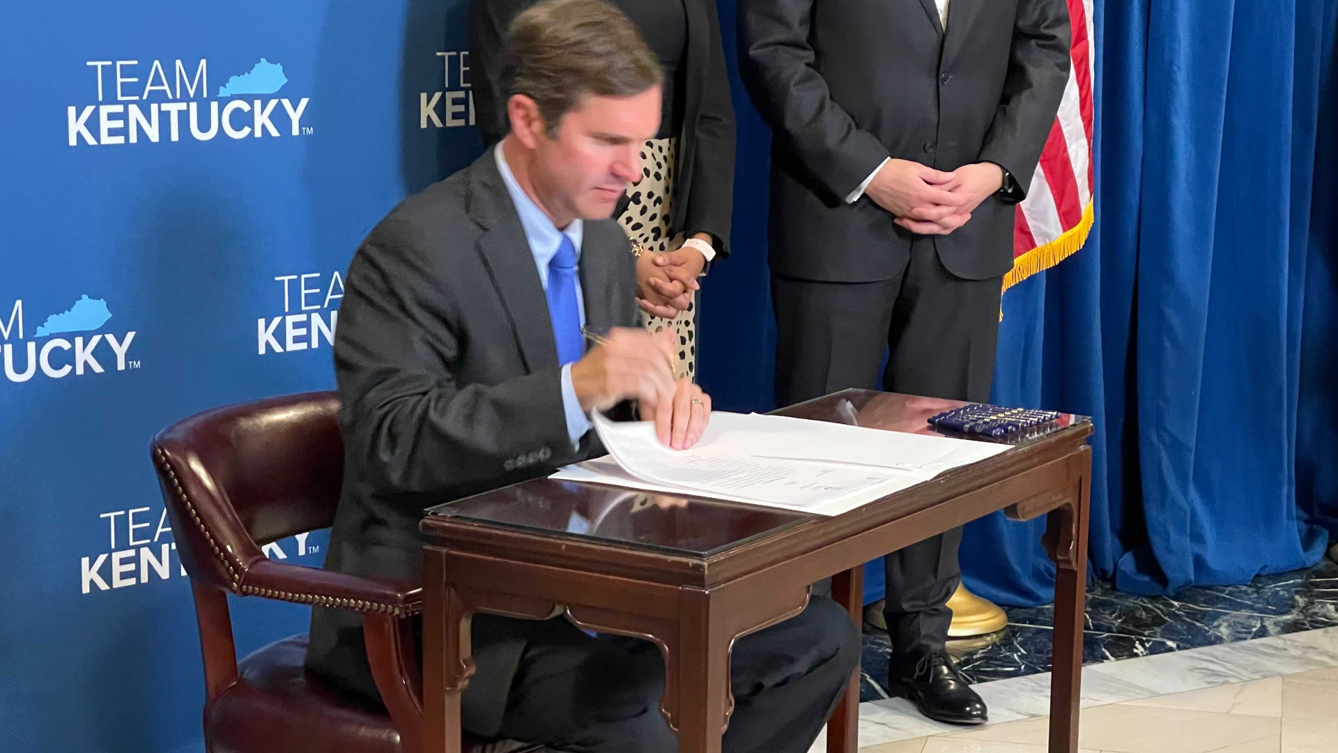 Gov. Andy Beshear signed an executive order officially ending Kentucky's mask mandate and capacity restrictions.