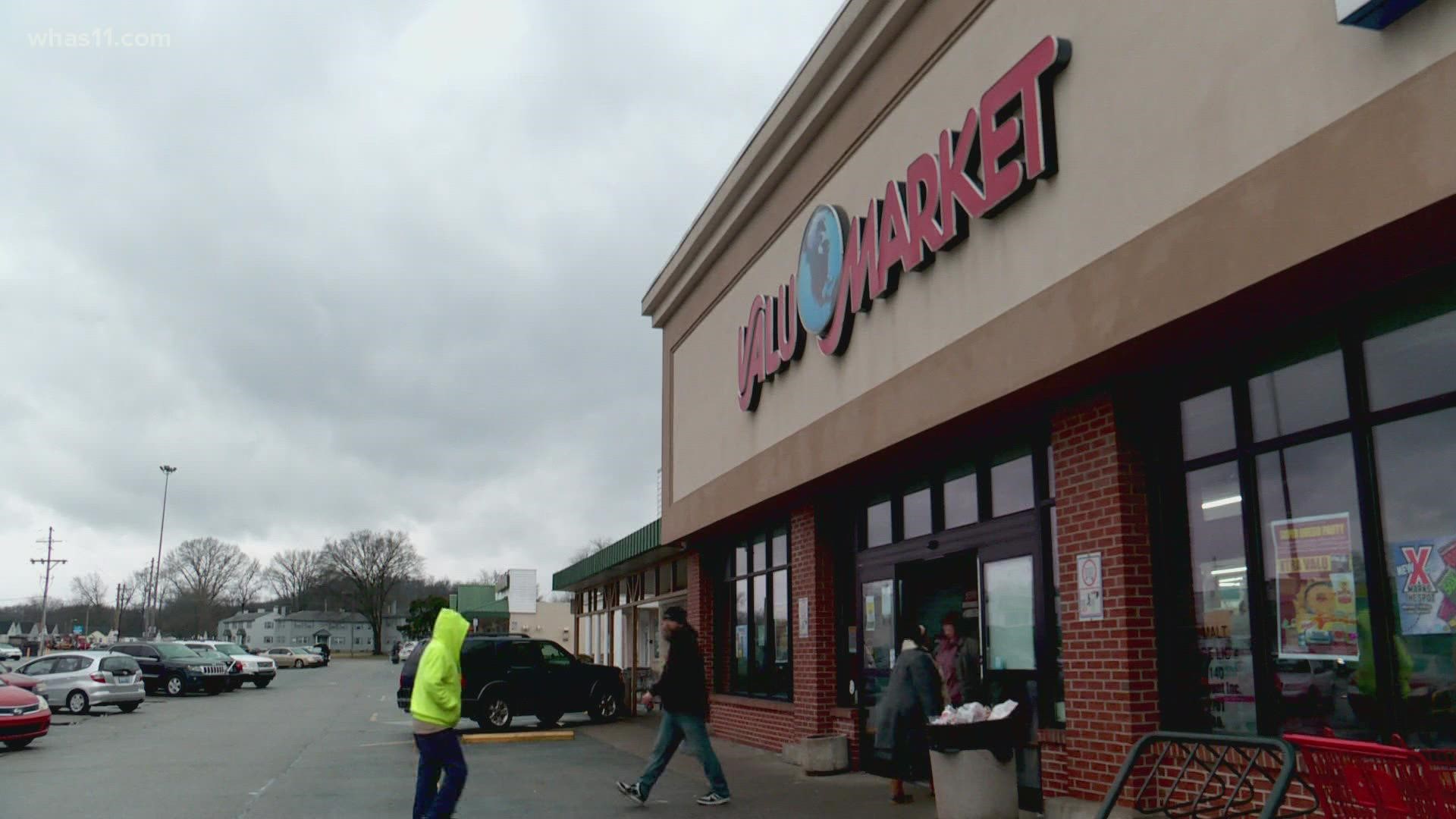 Louisville shoppers stocked up on food at ValuMarket and Kroger Wednesday night. They also grabbed some supplies from Ace Hardware.