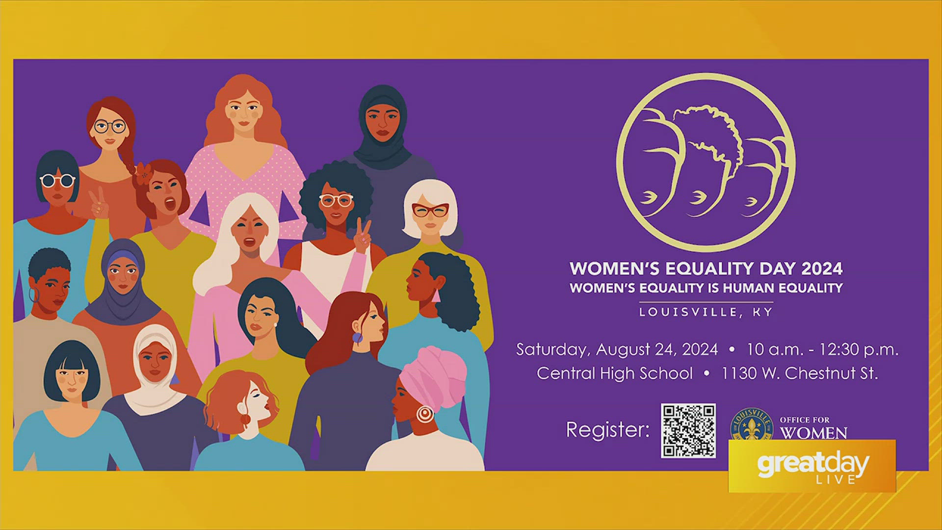 Women's Equality Day honors women's suffrage and gender equality in the United States. The Office for Women is holding an event on August 24th at Central High School