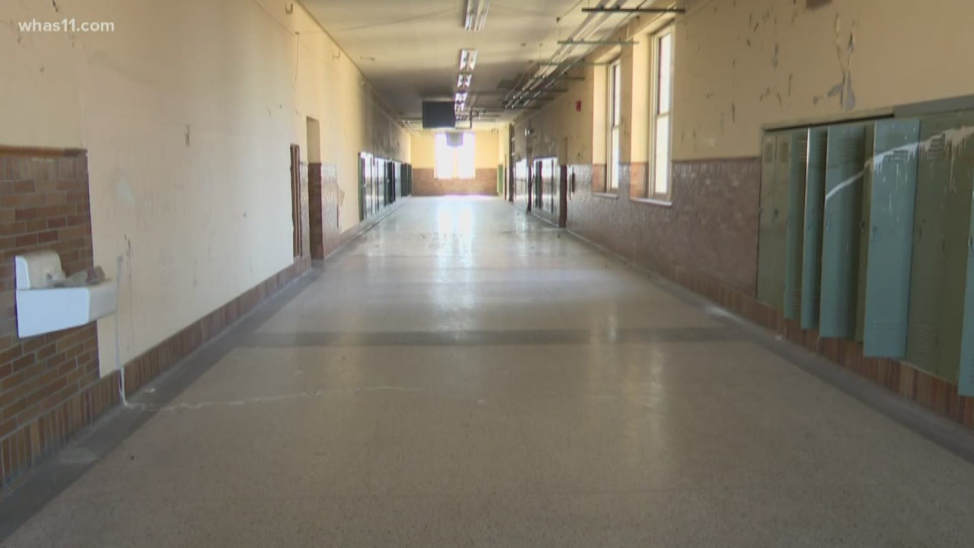 The halls of the Academy at Shawnee are full of students, but above the second floor, an old abandoned floor of classrooms sit covered in dust and debris.