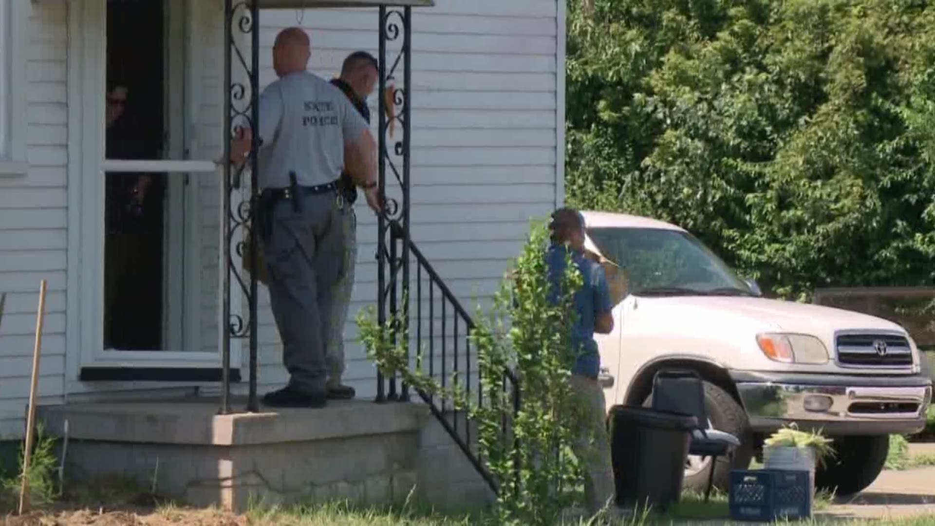 Kentucky State Police confirm detectives searched a Nelson County home, belonging to the grandmother of the main suspect in Rogers' case. 