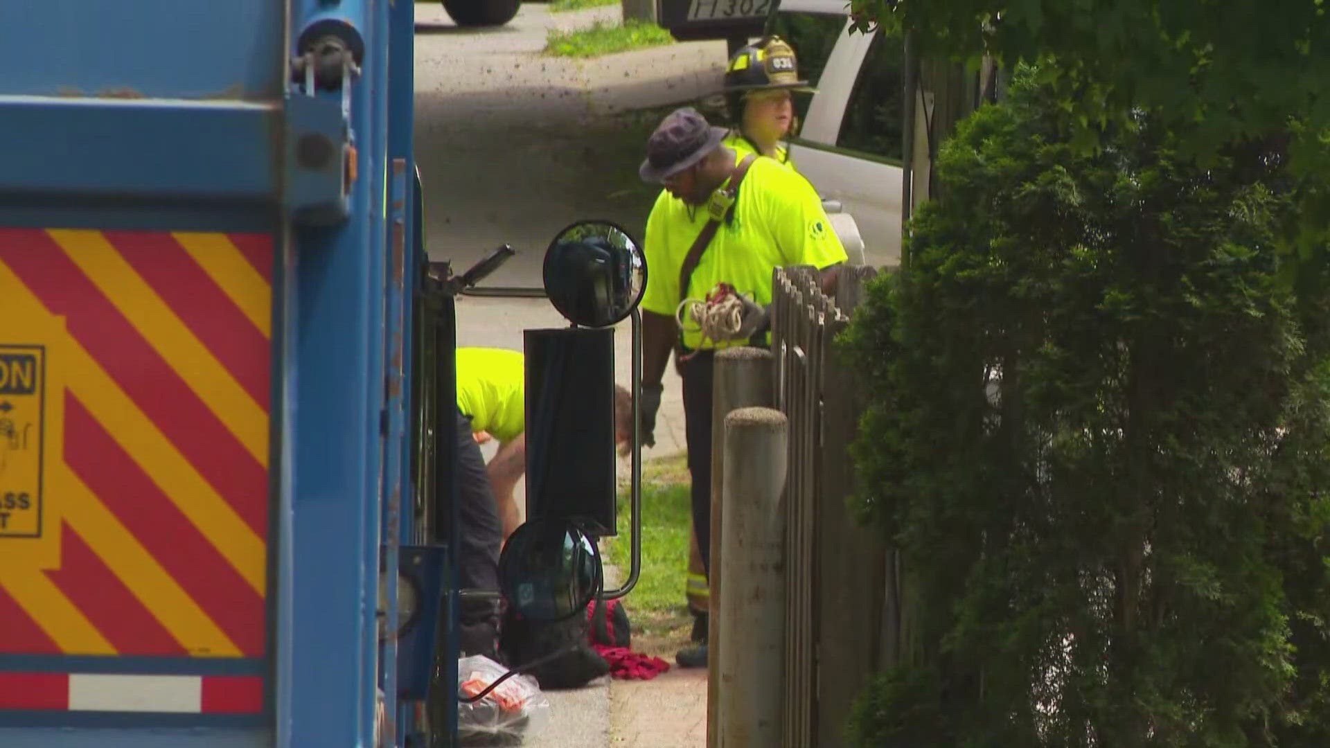 Firefighters rescued an MSD worker who fell in the sewer pumping system on Thursday. Here's what happened.