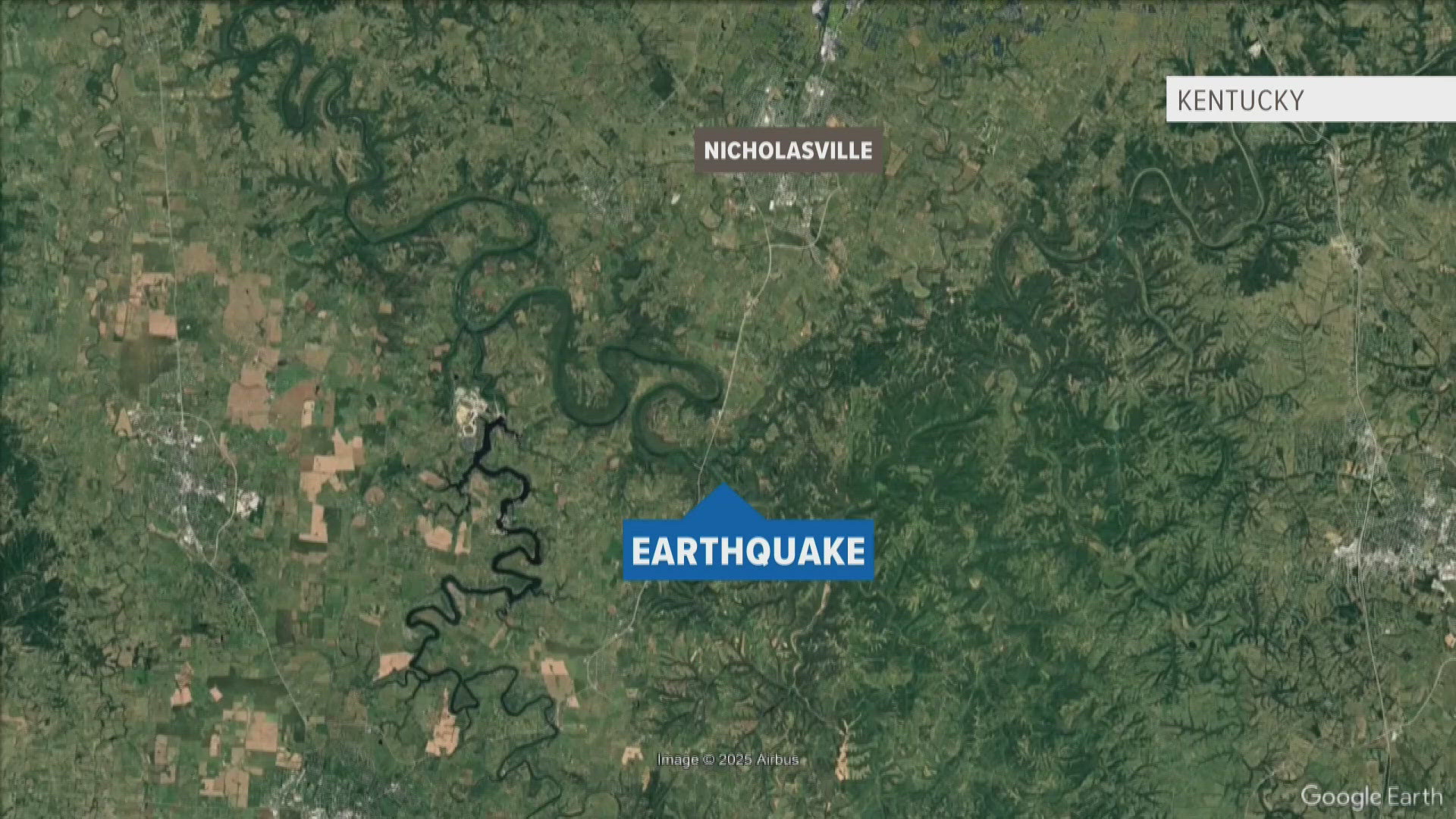 A 2.8 magnitude earthquake shook central Kentucky near Nicholasville early Sunday.