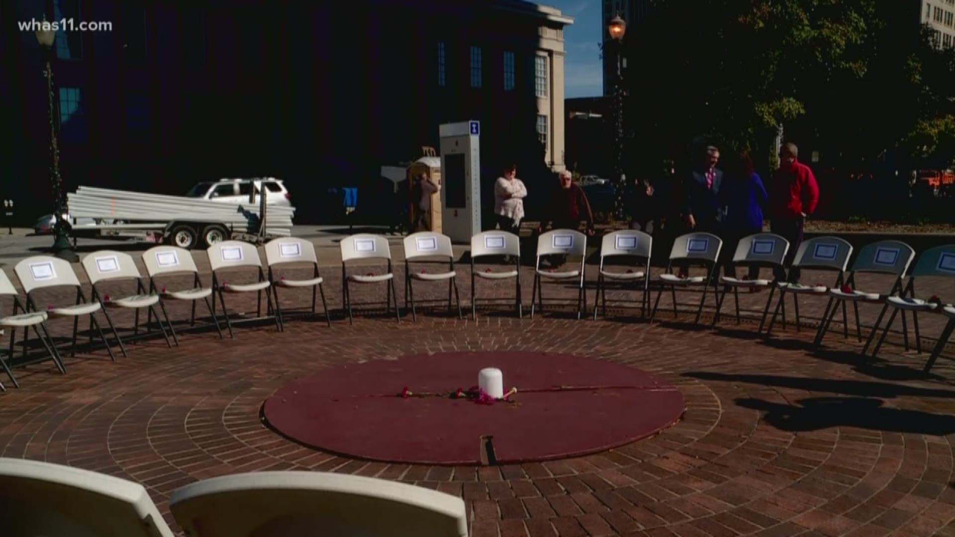 Twenty-seven names were read aloud to honor those lives lost to domestic violence.