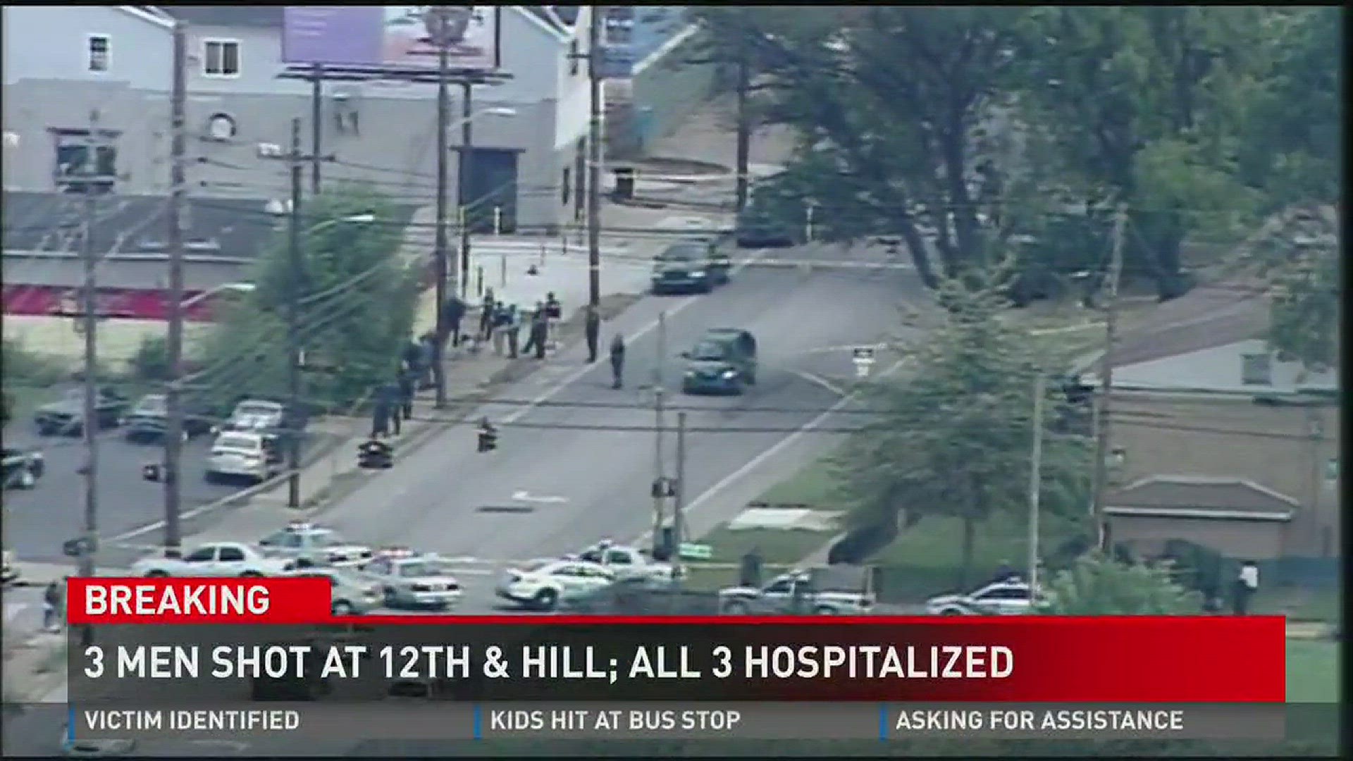 3 men shot at 12th & Hill; All 3 hospitalized