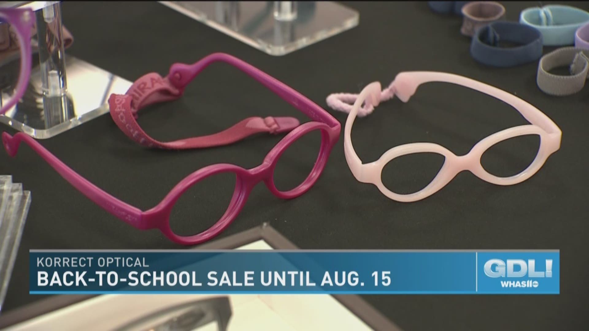 Angie Fenton is off Dutchmans Lane at Korrect Optical with details on a back to school sale on eyewear and exams, running now through August 15, 2018.