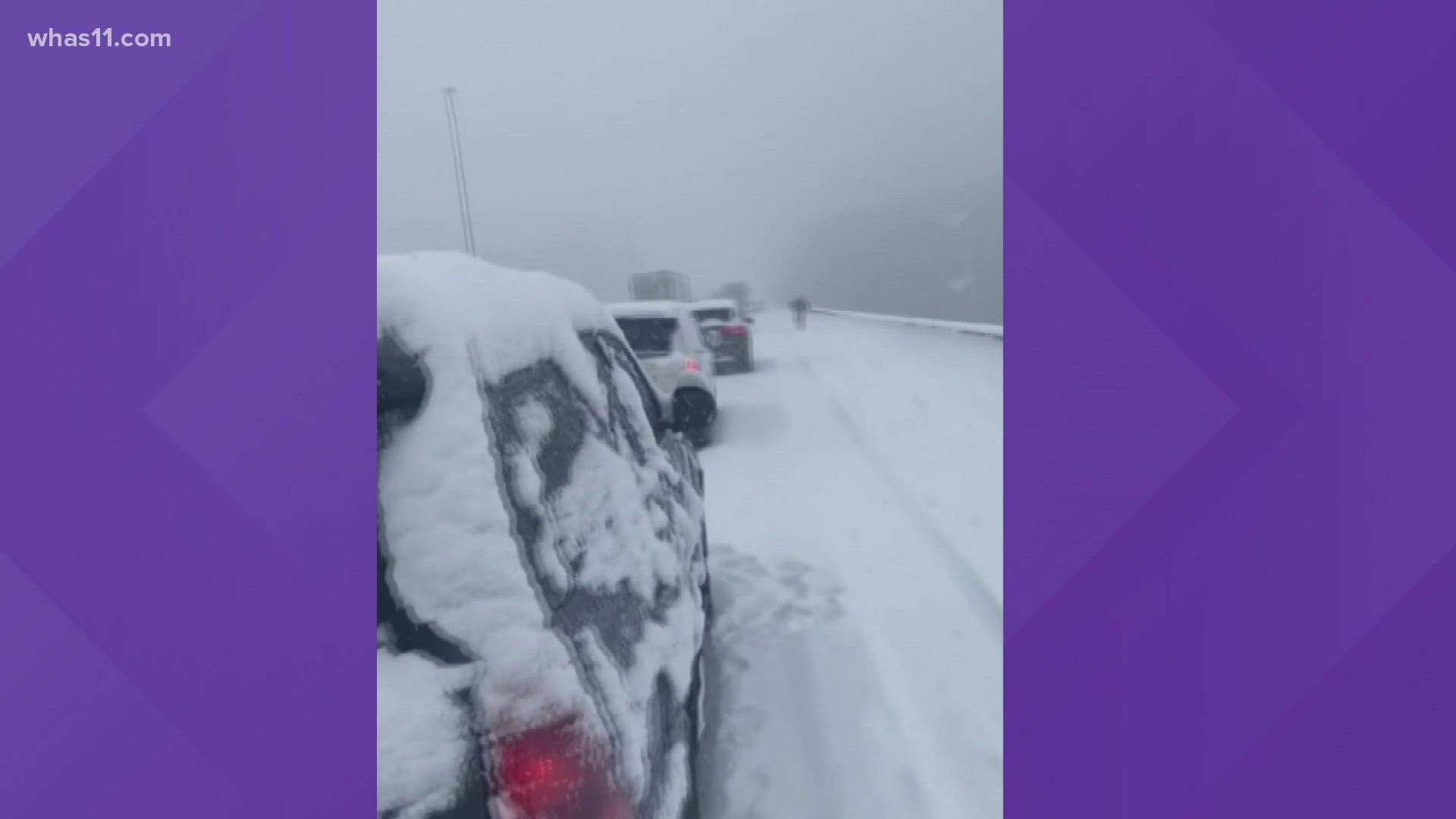 A man who travels I-75 every day for work was stuck for hours on the bridge during Thursday's snowfall.