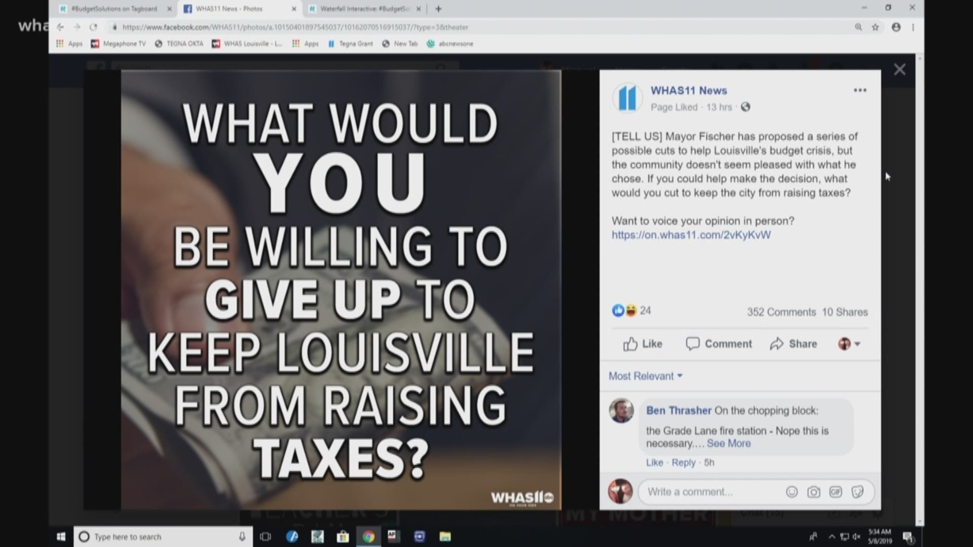 Dozens of important services are on the line when it comes to budget cuts. Several of you on social media suggested cutting bike lanes. Would that help?