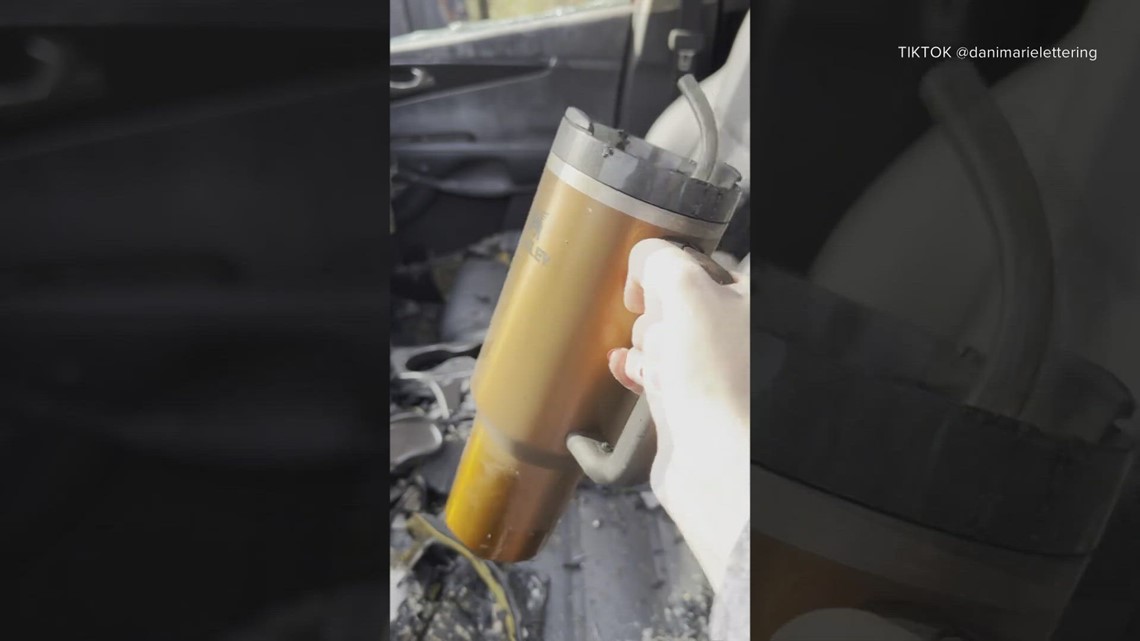 Viral TikTok video lands user a new car after her Stanley tumbler  withstands fire