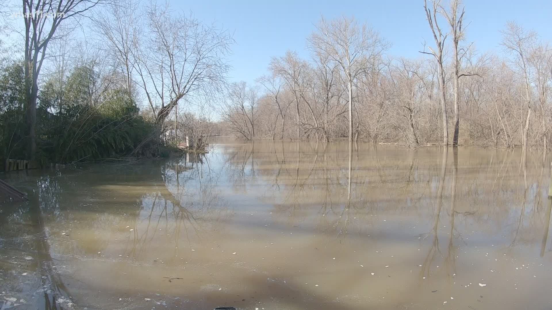 Floodwaters are impacting the area on both sides of the Ohio River. The river is expected to crest sometime this weekend.