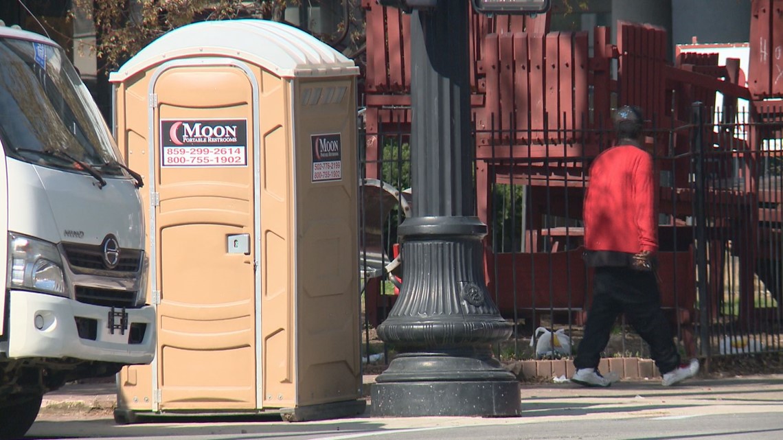 Public toilets and handwashing stations placed throughout Louisville to protect homeless from