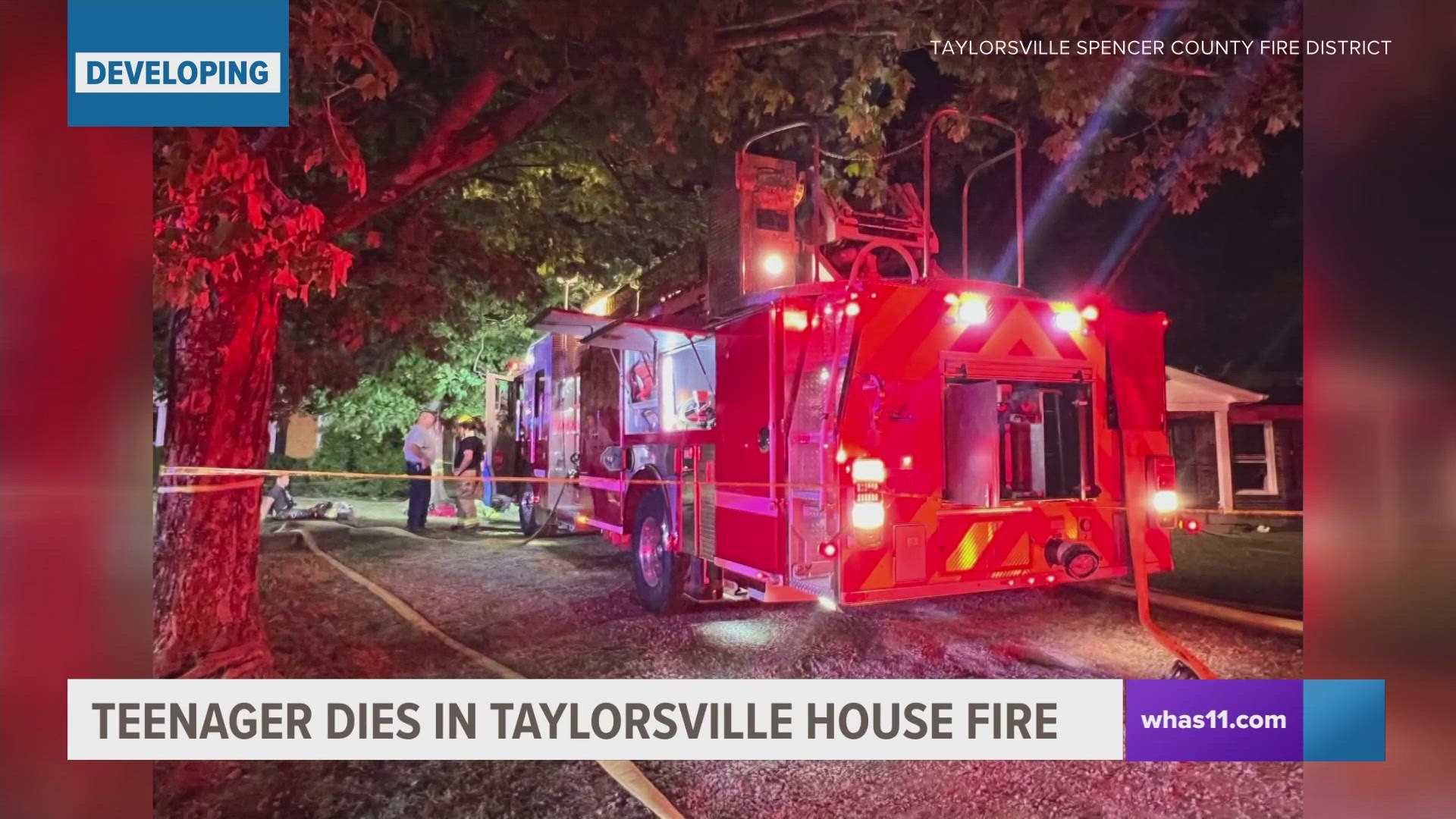 An 18-year-old volunteer firefighter has died after he was trapped inside a burning home early Saturday in Taylorsville.