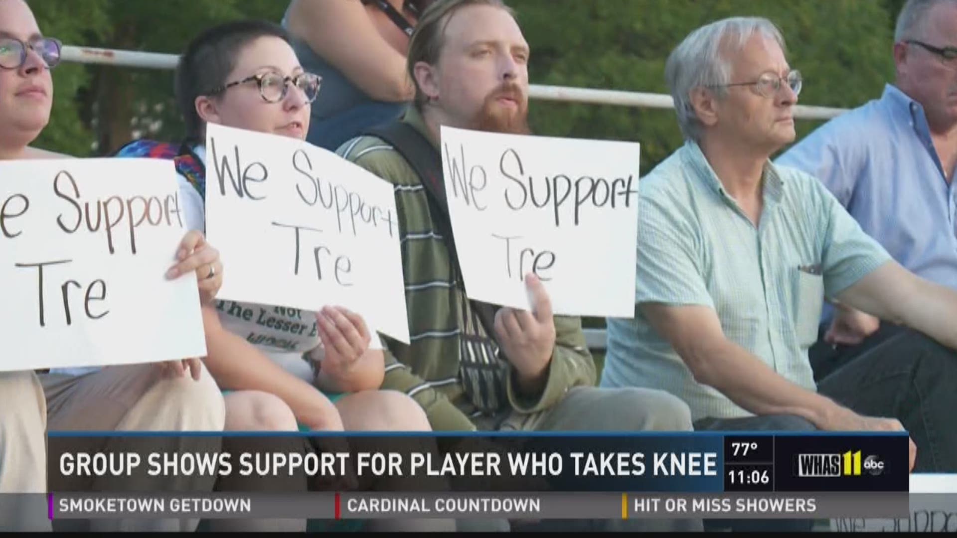 Group shows support for player who takes knee