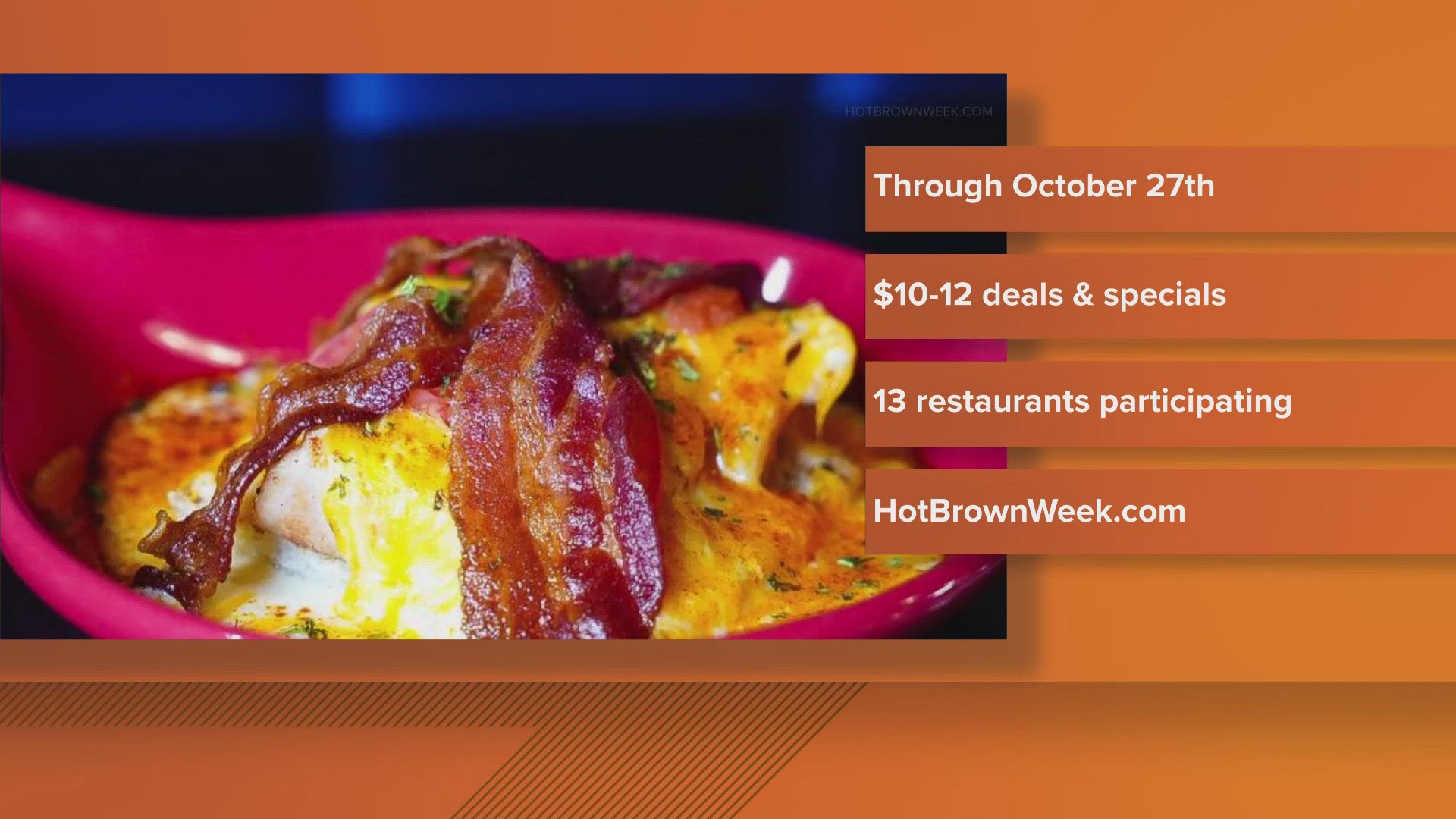 Louisville Hot Brown Week begins Oct. 21 and ends Oct. 27.