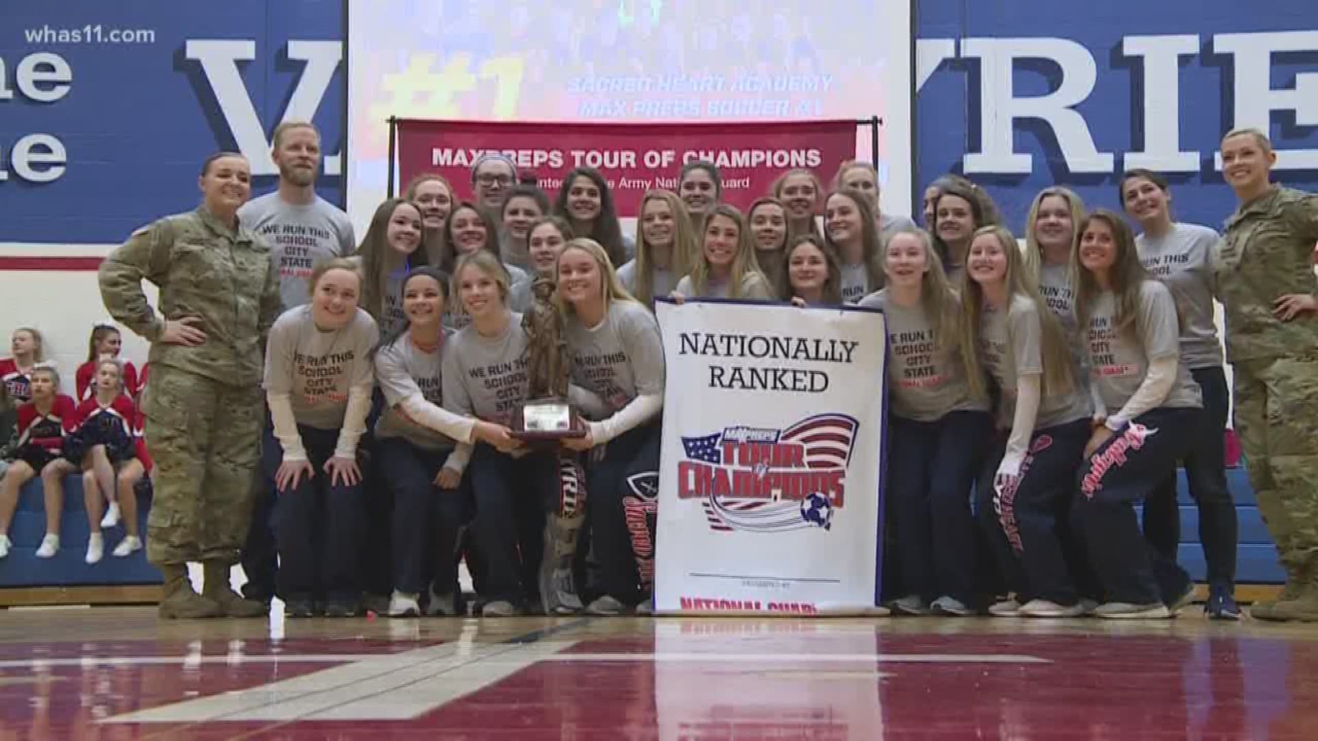 The Sacred Heart soccer team was presented their national championship trophy by Max Preps.
Sacred Heart finished this past season 25-1-1 capping it off with their sixth state title.