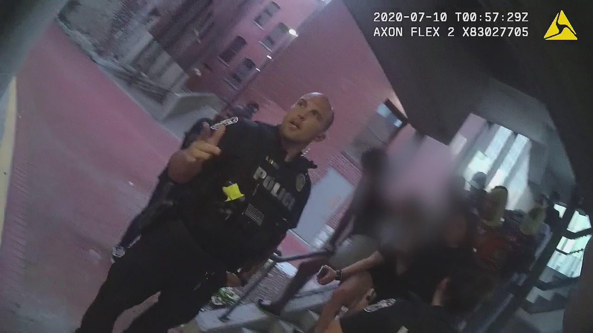 Police said the video shows the girl following when "she attempted to disobey police orders."
