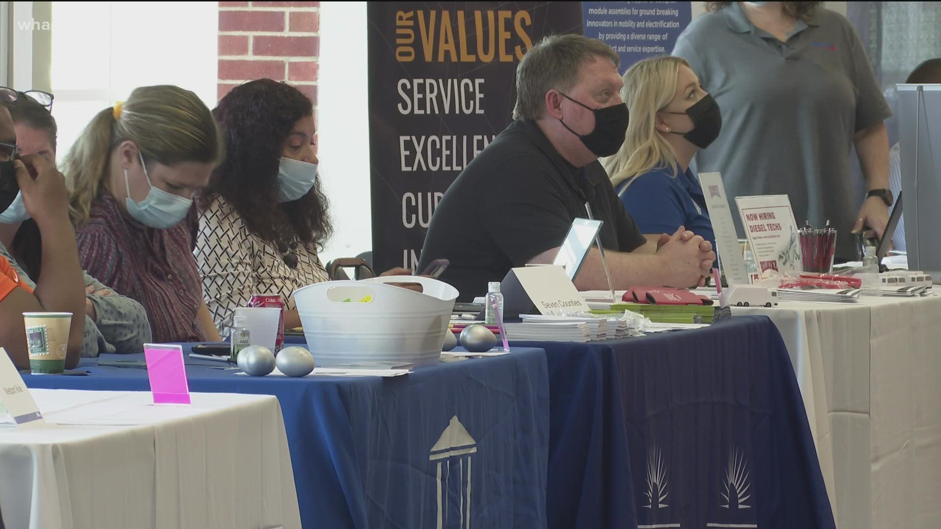 The hiring event featured more than 35 companies, offering everything from entry level positions to experienced management roles.