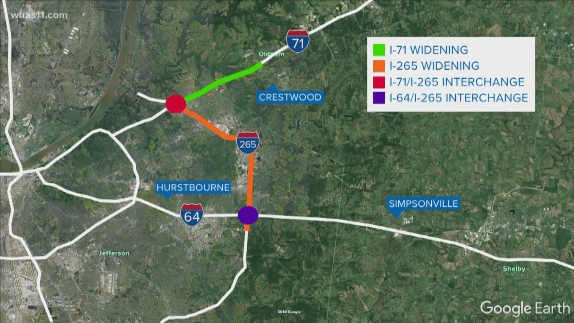 An $180 million project aims to relieve traffic congestion on I-265 and I-71.