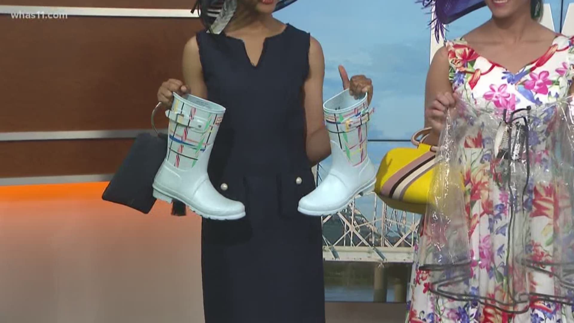 Gabriel Amar and Stylist Jo Ross have fashion tips for a rainy Derby week.