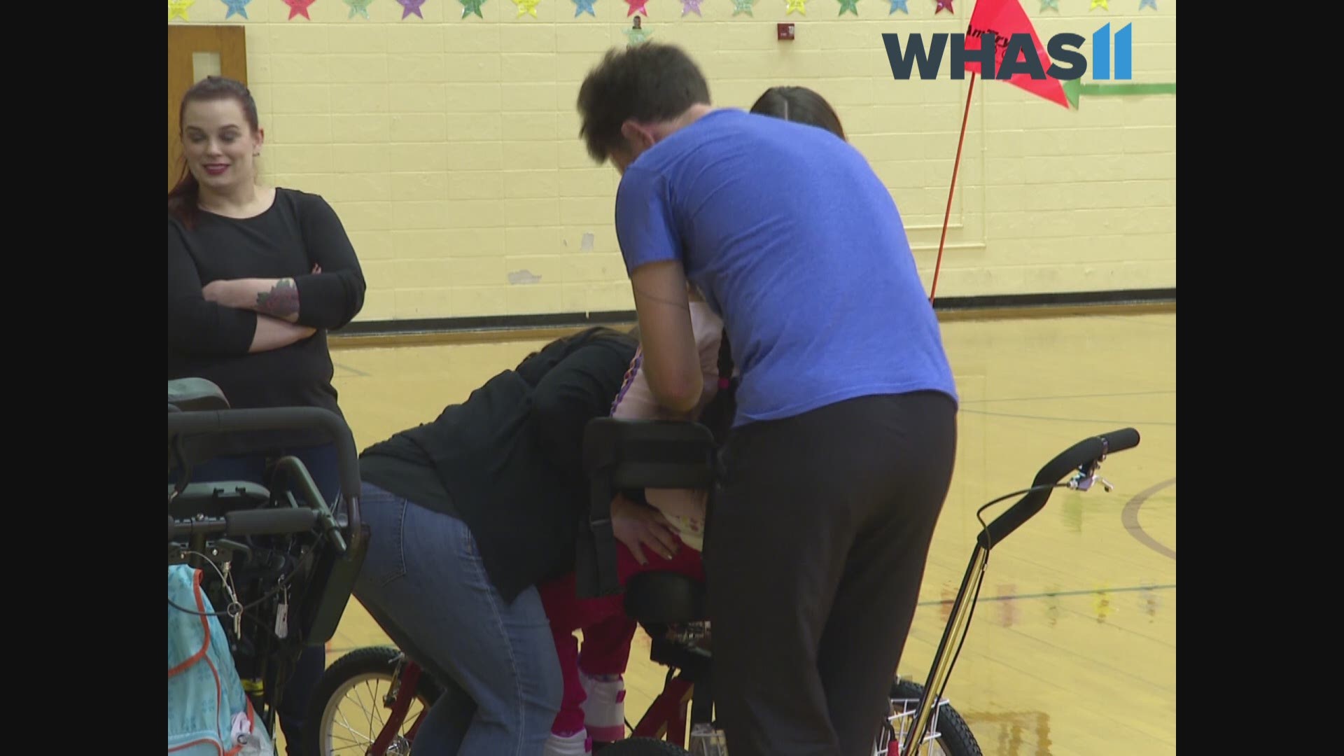 Hilary Patel has a disorder that triggers seizures and affects her movement. Kiwanis Club of Louisville, AMBUCS stepped in to provide Hilary with a specialized bike.