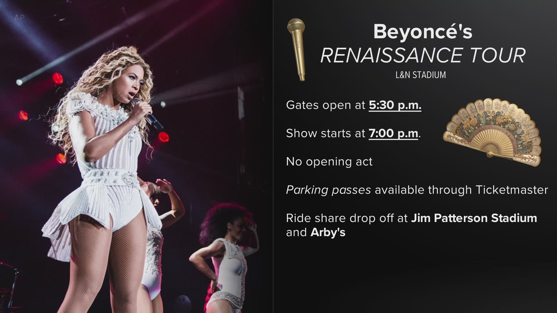 Things to know if you're attending Beyoncé's Renaissance Tour at L&N Federal Credit Union Stadium.
