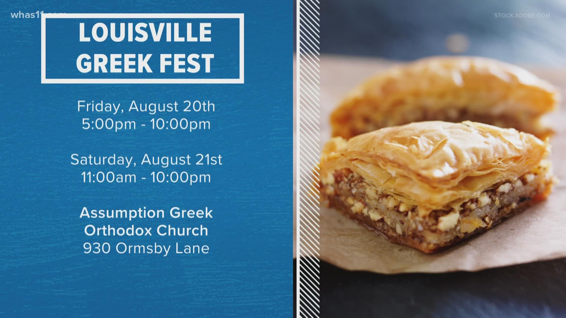 Louisville Jazz Fest and GreekFest are in town and there's a barbecue and blues festival happening in Madison, Indiana this weekend, too.