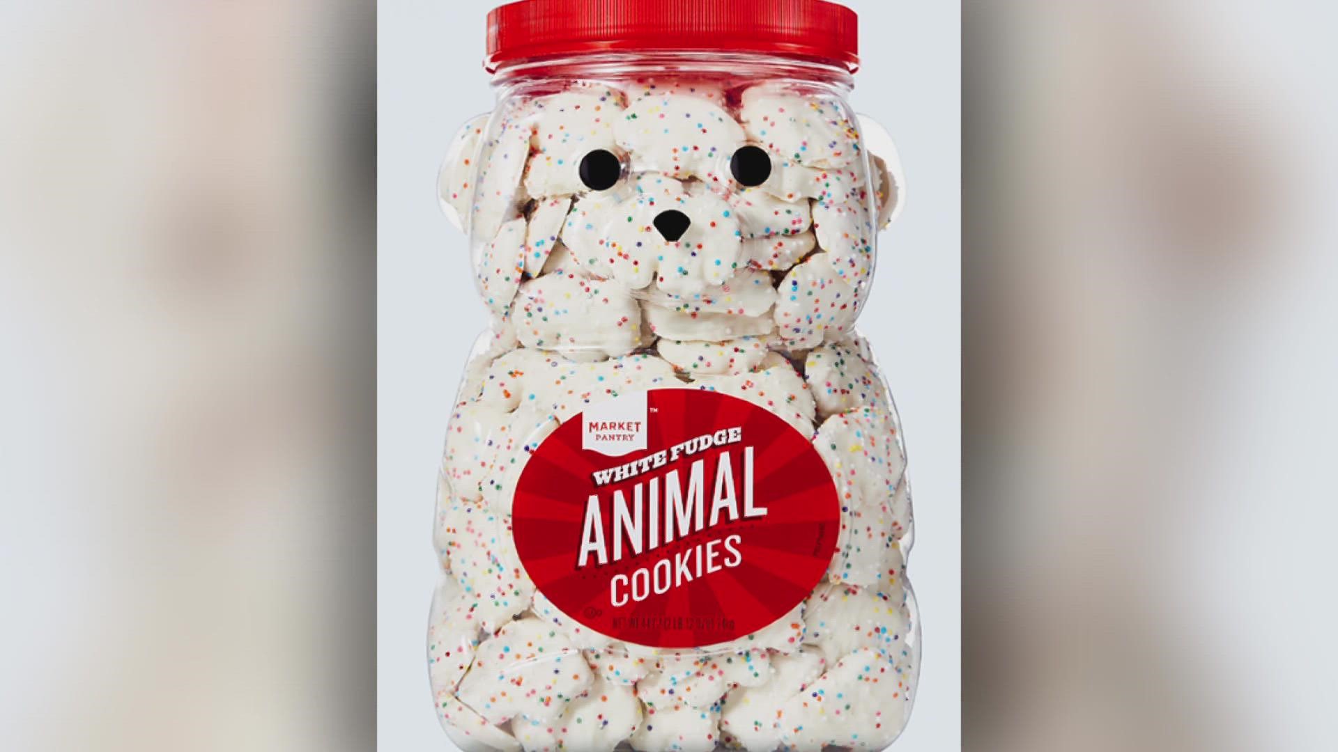 The U.S. Food and Drug Administration has recalled Target's brand of White Fudge Animal Cookies because they "may contain metal".