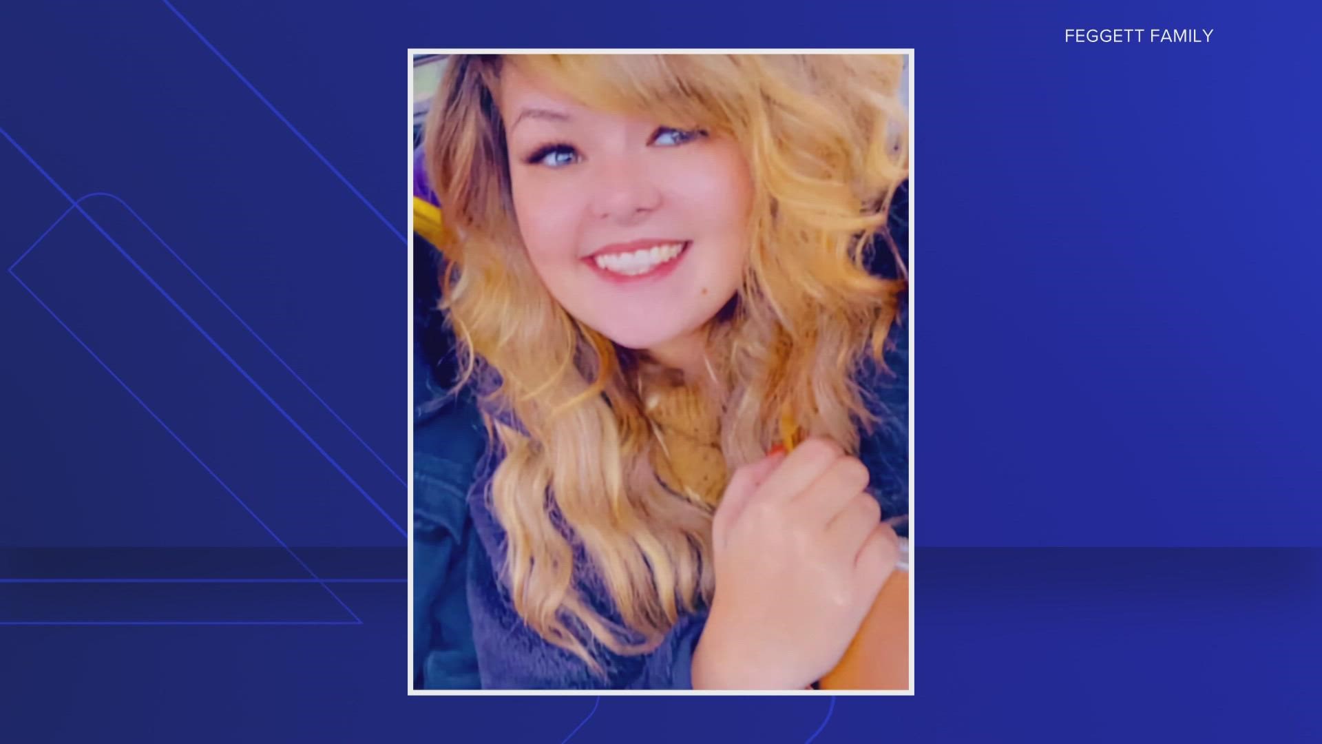 Taylor Feggett, a woman missing since Friday has been found dead after police say she crashed her car on the Gene Snyder.