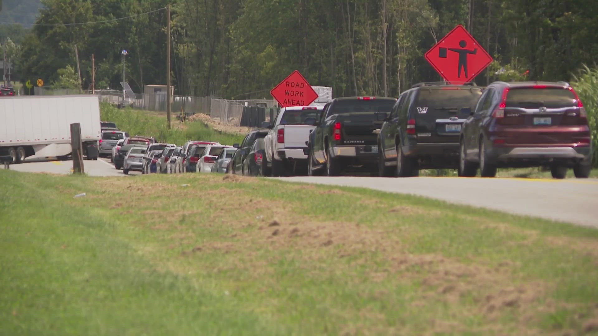 However, the car line at Farnsley Middle School was over 100 cars deep on the second day of school.