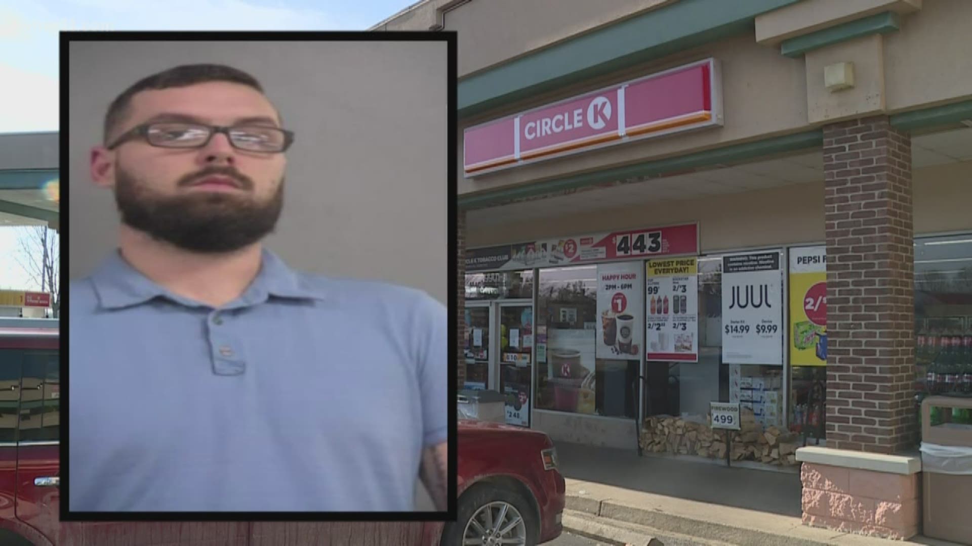 Adam Theobald admitted to police that he stole $8,000 worth of lottery tickets from the Circle K on LaGrange Road over a four-month period.